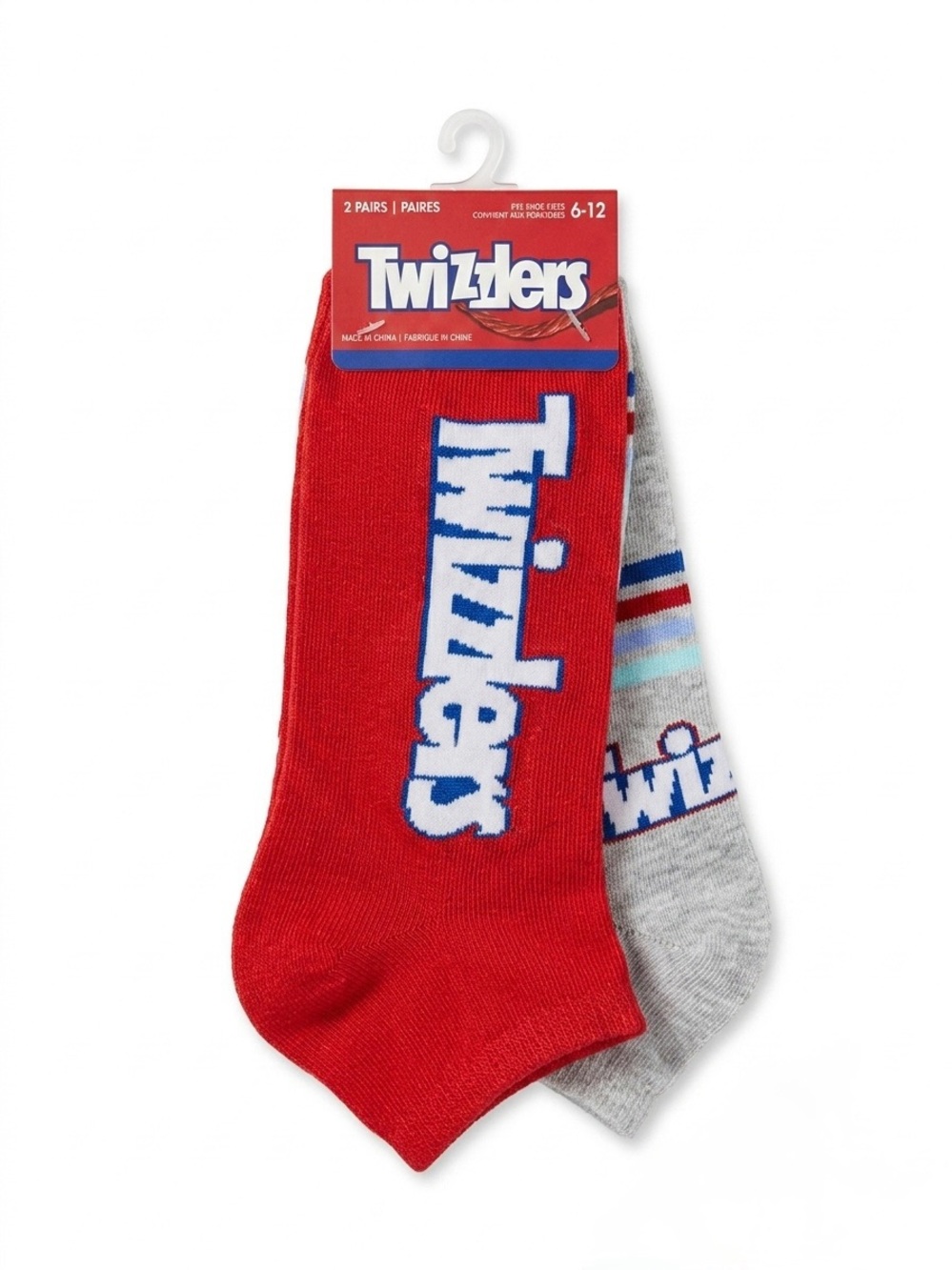 Twizzlers Novelty Low-Cut Socks 2-Pair Pack - Fits Shoe Size 6-12 - NWT